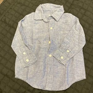 Linen chambray Janie and Jack button down